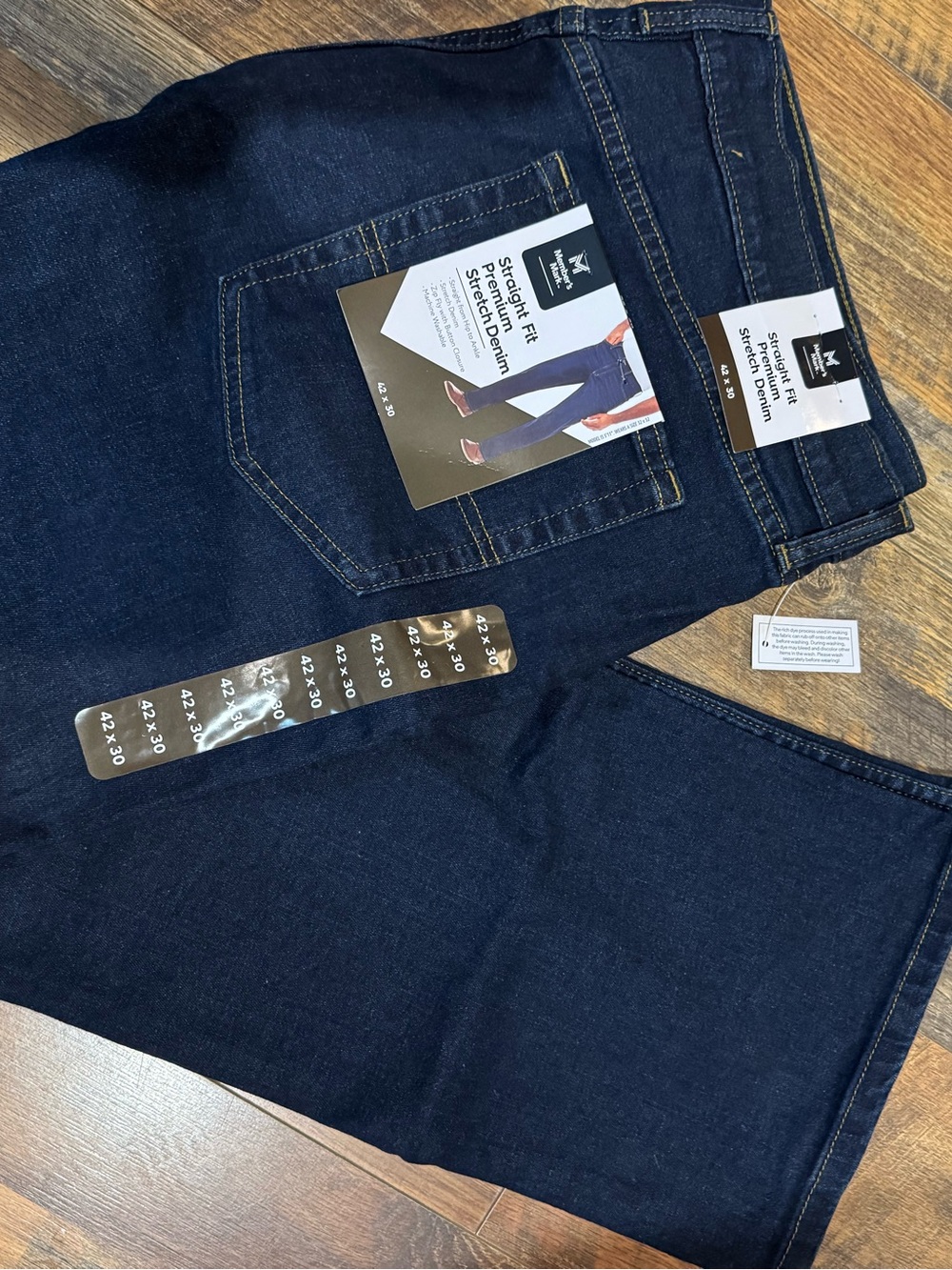Straight-Fit Stretch Jeans for Men - Dark Indigo